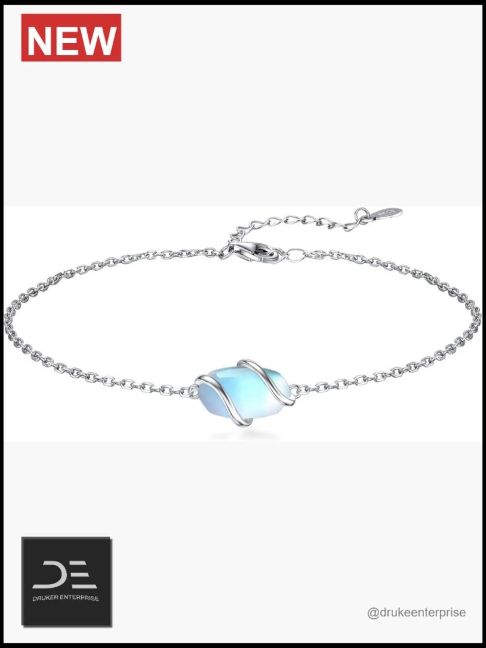 925 Sterling Silver Dainty Gemstone Anklet Ankle Bracelet Fine Jewelry Gift for